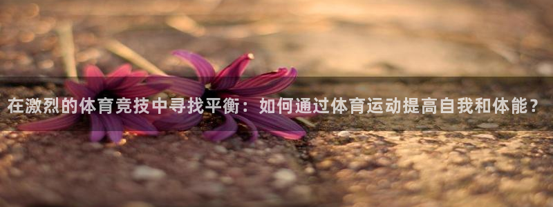 oety欧亿体育官网下载娱乐：在激烈的体育竞技中寻找平衡：如